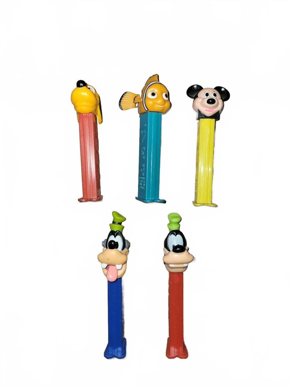 PEZ Disney Character PEZ Candy Dispensers Set of 5 - Mickey Mouse, Goofy, Pluto